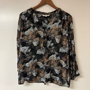Part Two Copenhagen Floral Women's Blouse in Black and Brown size 40